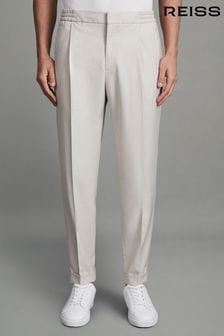 Reiss Stone Brighton Relaxed Drawstring Trousers with Turn-Ups (Q51629) | 1,056 SAR