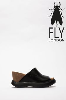 Fly London Gino Black Sandals (Q51889) | 701 SAR
