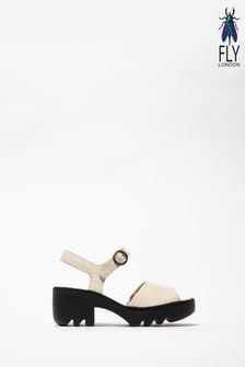Fly London Cream Tull Sandals (Q51931) | OMR49
