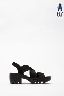 Fly London Taji Black Sandals (Q51952) | $224
