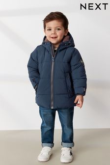 Marineblau - Wattierter Mantel mit Teddyfutter (3 Monate bis 7 Jahre) (Q53238) | 44 € - 50 €