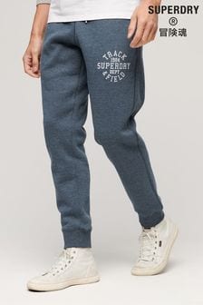 Superdry Blue Athletic College Logo Joggers (Q53369) | SGD 106