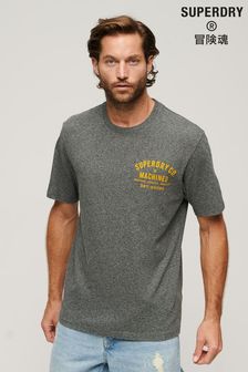 Grau - Superdry Workwear T-Shirt mit Brustgrafik (Q53404) | 46 €