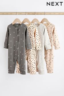 Black/Grey Baby Footless Sleepsuits 4 Pack (0mths-3yrs) (Q53412) | 149 SAR - 161 SAR