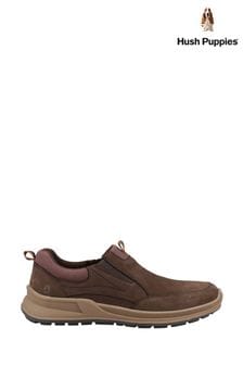 Hush Puppies Arthur Slip-on Brown Shoes (Q53456) | 418 LEI