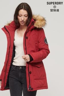 Superdry Red Everest Faux Fur Hooded Parka Coat (Q53478) | €97
