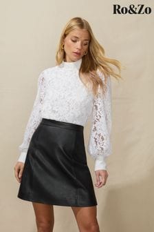 Ro&Zo Leather Mini Skirt (Q53525) | 787 QAR