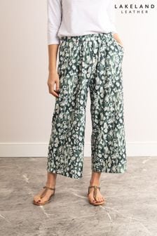 Зеленые широкие укороченные брюки Lakeland Clothing Tia (Q53547) | €40