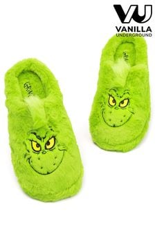 Vanilla Underground Green Grinch Slippers (Q53571) | $35