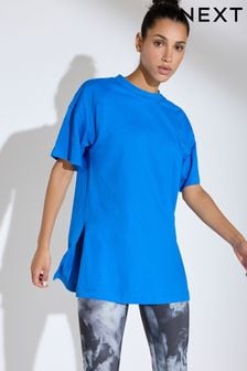 Kobaltno modra - Oversized Jersey T-shirt (Q53920) | €21