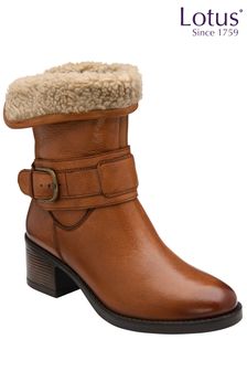 Lotus Brown Ankle Boots (Q54216) | €150