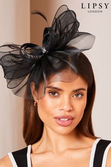 Lipsy Black Diamante Bow Fascinator Headband (Q54231) | 146 SAR