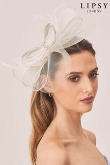 Lipsy Ivory White Diamante Bow Fascinator Headband (Q54241) | Kč895