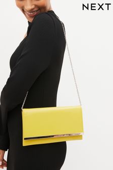 Clutch Bag With Detachable Cross-Body Chain