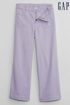 Morado lila - Vaqueros lavados con pernera ancha y talle alto de Gap (6-13años) (Q54445) | 35 €