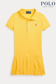 Žltá - Dievčenské plisované elastické sieťovinové pološaty Polo Ralph Lauren (Q54508) | €92 - €100