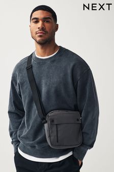 Grey Square Cross-Body Bag (Q54521) | kr276