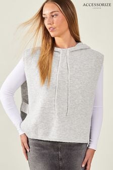 Accessorize Grey Hooded Tabard Knit Jumper (Q55103) | €21.50