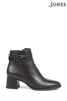 Jones Bootmaker Monika Heeled Black Ankle Boots (Q55669) | $219