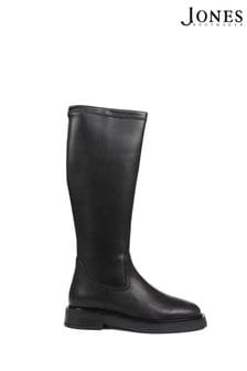 Jones Bootmaker Lauretta Leather Knee Black High Boots (Q55670) | $291