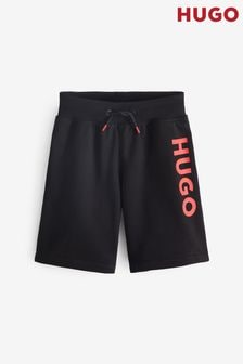 HUGO Logo Black Jersey Shorts