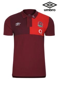 Red - Umbro England Cvc Rugby Polo Shirt (o2) Jnr (Q55877) | kr820