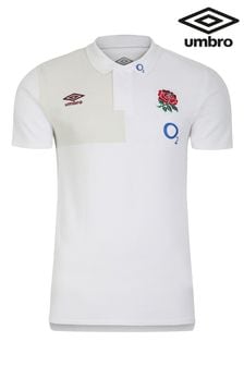 Umbro White England CVC Rugby Polo Shirt (O2) Jnr (Q55886) | €51