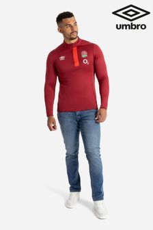 Roșu - Bluză Umbro England Rugby din fleece cu fermoar 1/2 (Q55919) | 448 LEI