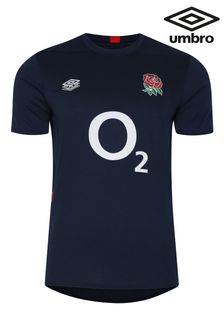 Blue White - Umbro England Gym Rugby T-shirt (Q55938) | kr780