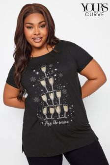 T-shirt Yours Curve Christmas Novelty (Q55979) | €11