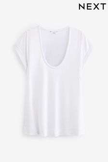 Premium Modal Rich Short Sleeve Scoop Neck T-Shirt