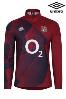 Umbro Red England Warm Up Rugby Mid Layer Top (Q56427) | TRY 2.618