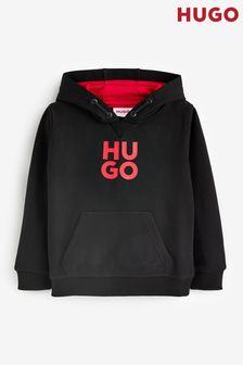 Hugo Black Logo Hoodie (Q56907) | 495 LEI - 555 LEI