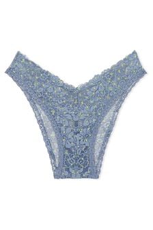 Victoria's Secret PINK Dusty Iris Blue Brazilian Lace Knickers (Q57248) | €11