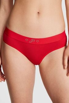 Victoria's Secret PINK Pin Up Red Diamante Cotton Logo Hipster Knickers (Q57320) | €13