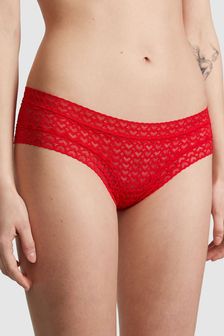 Victoria's Secret PINK Red Pepper Heart Lace Cheeky Knickers (Q57368) | €12