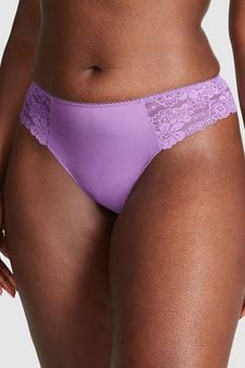 Glaced vijolična - Spodnjice s čipkasto obrobo Victoria's Secret Pink No Show (Q57395) | €10