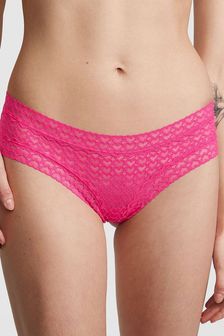 Roza mehurčkasta srce - Victoria's Secret Pink Lace Cheeky Knickers (Q57401) | €10