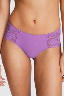Фиолетовый с глазурью - Незаметные трусы-чики с кружевной отделкой Victoria's Secret Pink (Q57424) | €12