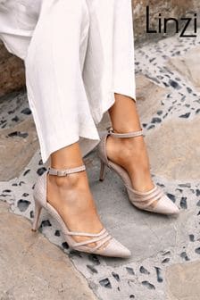 Linzi Rose Gold Serri Court Stiletto Heels With Mesh Front Detail (Q57553) | €44