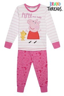 Brand Threads Pink Peppa Pig Girls Pyjamas (Q58601) | €18.50