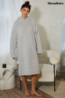 灰色 - Threadbare舒適寬大毛毯式連帽衫 (Q59676) | NT$1,490