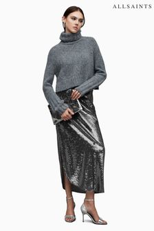AllSaints Grey Opal Sparkle Skirt (Q59727) | €250