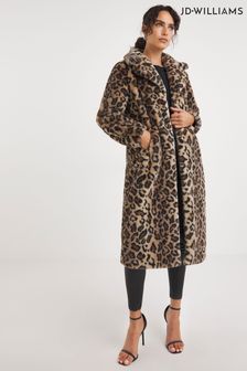 JD Williams Animal Leopard Faux Fur Coat (Q59786) | LEI 477