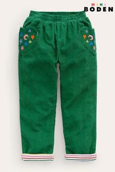 Zielony - Wciągane spodnie sztruksowe Boden z podszewką (Q59824) | 100 zł - 117 zł
