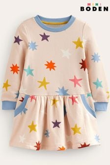 Boden Natural Christmas Cosy Printed Sweatshirt Dress (Q59842) | AED75 - AED88