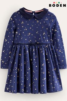 Boden Blue Collared Twirly Dress (Q59852) | Kč1,150 - Kč1,350