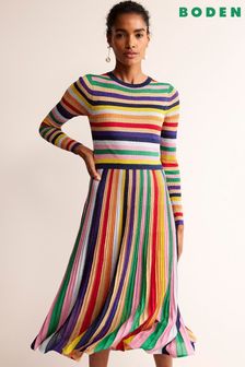 Boden Multi Colour Ribbed Metallic Dress (Q59856) | $204