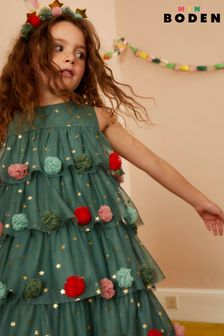 Boden Green Christmas Tree Tulle Dress (Q59859) | 64 € - 65 €