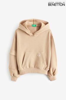 Benetton Girls Brown Sweater Hoodie